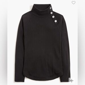 J Crew button-collar pullover sweatshirt